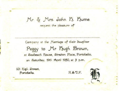 Peggy Brown (neé Hume)