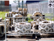 The pillar sections in Council storage.
